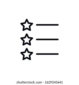Simple list line icon. Stroke pictogram. Vector illustration isolated on a white background. Premium quality symbol. Vector sign for mobile app and web sites.