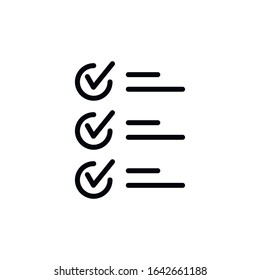 Simple list line icon. Stroke pictogram. Vector illustration isolated on a white background. Premium quality symbol. Vector sign for mobile app and web sites.