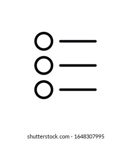 Simple list line icon. Stroke pictogram. Vector illustration isolated on a white background. Premium quality symbol. Vector sign for mobile app and web sites.