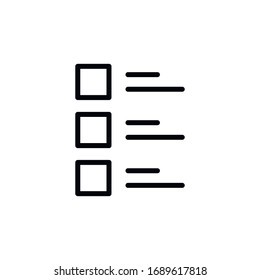 Simple list line icon. Stroke pictogram. Vector illustration isolated on a white background. Premium quality symbol. Vector sign for mobile app and web sites.