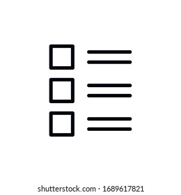 Simple list line icon. Stroke pictogram. Vector illustration isolated on a white background. Premium quality symbol. Vector sign for mobile app and web sites.