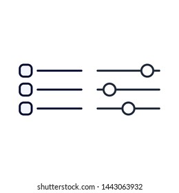 simple list menu icon Vector Template Flat Design