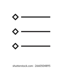einfache Liste mit Drucksymbol-Designelement