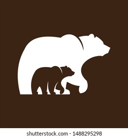 simple Literal bear design logo