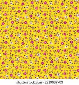 simple little floral vector pattern, small flower seamless pattern