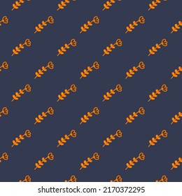 Simple little flower seamless pattern. Cute children floral background. Doodle plants endless wallpaper. Design for fabric, textile print, wrapping, cover. Hand drawn vector illustration
