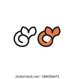 pequeño y simple vector de logotipo de zorro