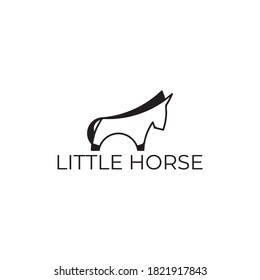 simple little horse logo vector illustration