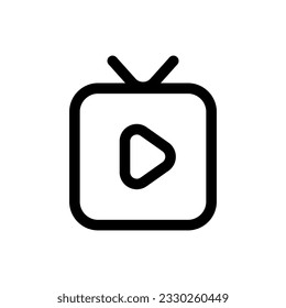 Icono simple de Live Stream. El icono puede utilizarse para sitios web, plantillas de impresión, plantillas de presentación, ilustraciones, etc