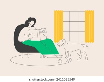 Simple living abstract concept vector illustration. Minimalist living, voluntary lifestyle practice, reduced consumption, sustainability, simple peaceful life, self-sufficiency abstract metaphor.