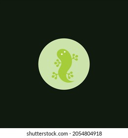 Simple lizard icon and symbol art
