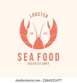 Simple Lobster Logo Design Inspiration. Vector Seafood Icon.