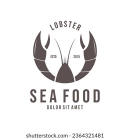 Simple Lobster Logo Design Inspiration. Vector Seafood Icon.