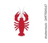 Simple Lobster logo, lobster icon vector illustration.