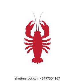 Simple Lobster logo, lobster icon vector illustration.