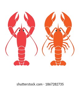 Simple lobster silhouette
vector illustration