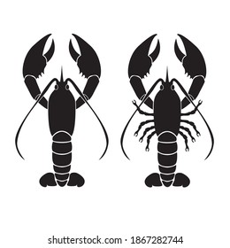 Simple lobster silhouette
vector illustration