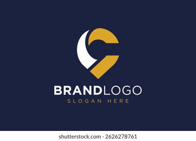 simple location c letter logo icon vector design template concept