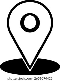 Icono de Locación simple blanco y negro