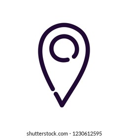 Simple location icon vector illustration on white background. Eps10