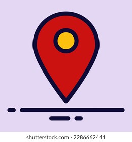 simple location icon vector illustration modern trendy design, suitable for advertisement, website, social media post and other graphic needs.