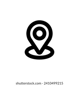 Vector de icono de ubicación simple, ilustración vectorial sobre fondo blanco.