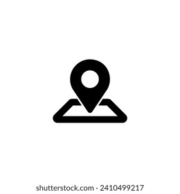 Vector de icono de ubicación simple, ilustración vectorial sobre fondo blanco.