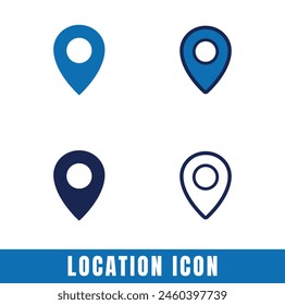 Simple Location icons in different designs vector set