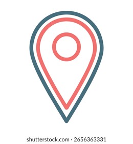 Diseño simple del icono del Pin de la Locación con el Pequeño elemento de la ilustración del gato