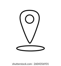 Simple location pin icon on white background