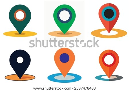 A simple location pin icon with a round base and a sharp tip