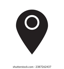 simple location point icon isolated on white background