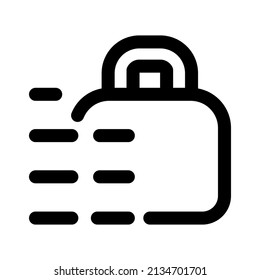 simple lock or data encryption icon, editable stroke best used for web application or banner
