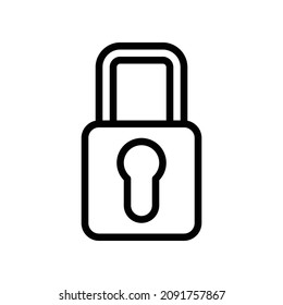 simple lock icon design, best used for banner, flayer, or web application. Editable stroke with EPS 10 file format