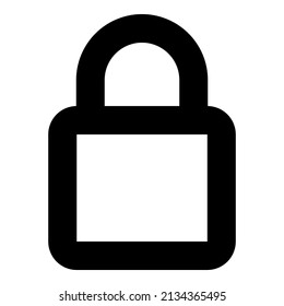 simple Lock icon design, editable stroke. best used for web, banner, flayer or application. vector illustration EPS 10 File Format