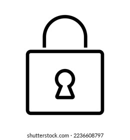 Icono de bloqueo simple. Símbolo de seguridad. Vector.