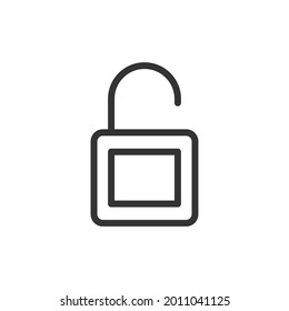 Einfache Sperrzeilensymbol. Premium-Symbol im Strichstil. Design des Sperrsymbol. Vektorgrafik.