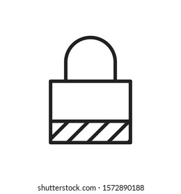 Simple lock line icon. Stroke pictogram. Vector illustration isolated on a white background. Premium quality symbol. Vector sign for mobile app and web sites.