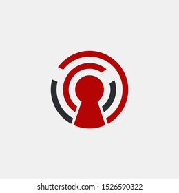 simple lock and secure logo