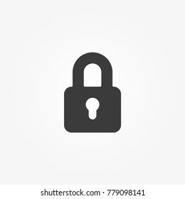 Simple Lock Symbol vector icon isolated on background. Trendy sweet symbol. Logo illustration