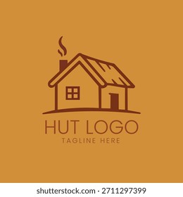 Einfaches Login Hütte Haus Haus Immobilien Symbol Vektor Logo Vorlage