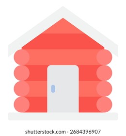 Uma ilustração simples de cabine de registro adequada para projetos de design ao ar livre, rústico ou com temática de férias.