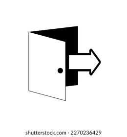 A Simple Log out vector icon with illustration