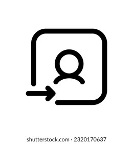 Simple Login icon. The icon can be used for websites, print templates, presentation templates, illustrations, etc