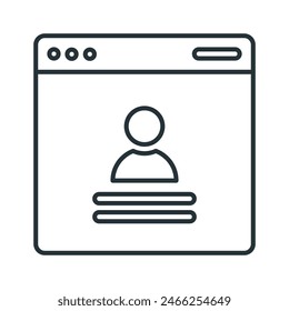 Icono de Inicio de sesión simple sobre fondo aislado
