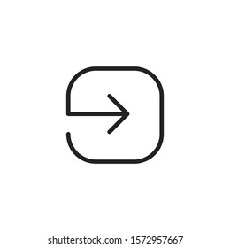 Simple login line icon. Stroke pictogram. Vector illustration isolated on a white background. Premium quality symbol. Vector sign for mobile app and web sites.