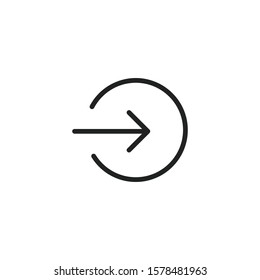 Simple login line icon. Stroke pictogram. Vector illustration isolated on a white background. Premium quality symbol. Vector sign for mobile app and web sites.