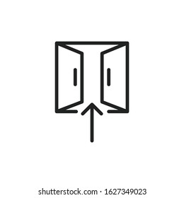 Simple login line icon. Stroke pictogram. Vector illustration isolated on a white background. Premium quality symbol. Vector sign for mobile app and web sites.