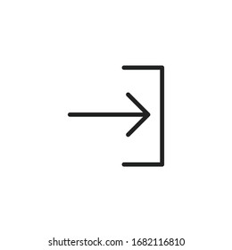 Simple login line icon. Stroke pictogram. Vector illustration isolated on a white background. Premium quality symbol. Vector sign for mobile app and web sites.