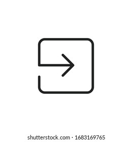 Simple login line icon. Stroke pictogram. Vector illustration isolated on a white background. Premium quality symbol. Vector sign for mobile app and web sites.